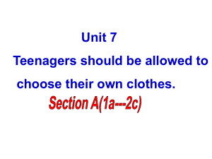 Unit7Teenagersshouldbeallowedtochoosetheirownclothes(SectionAPeriod122张PPT).ppt
