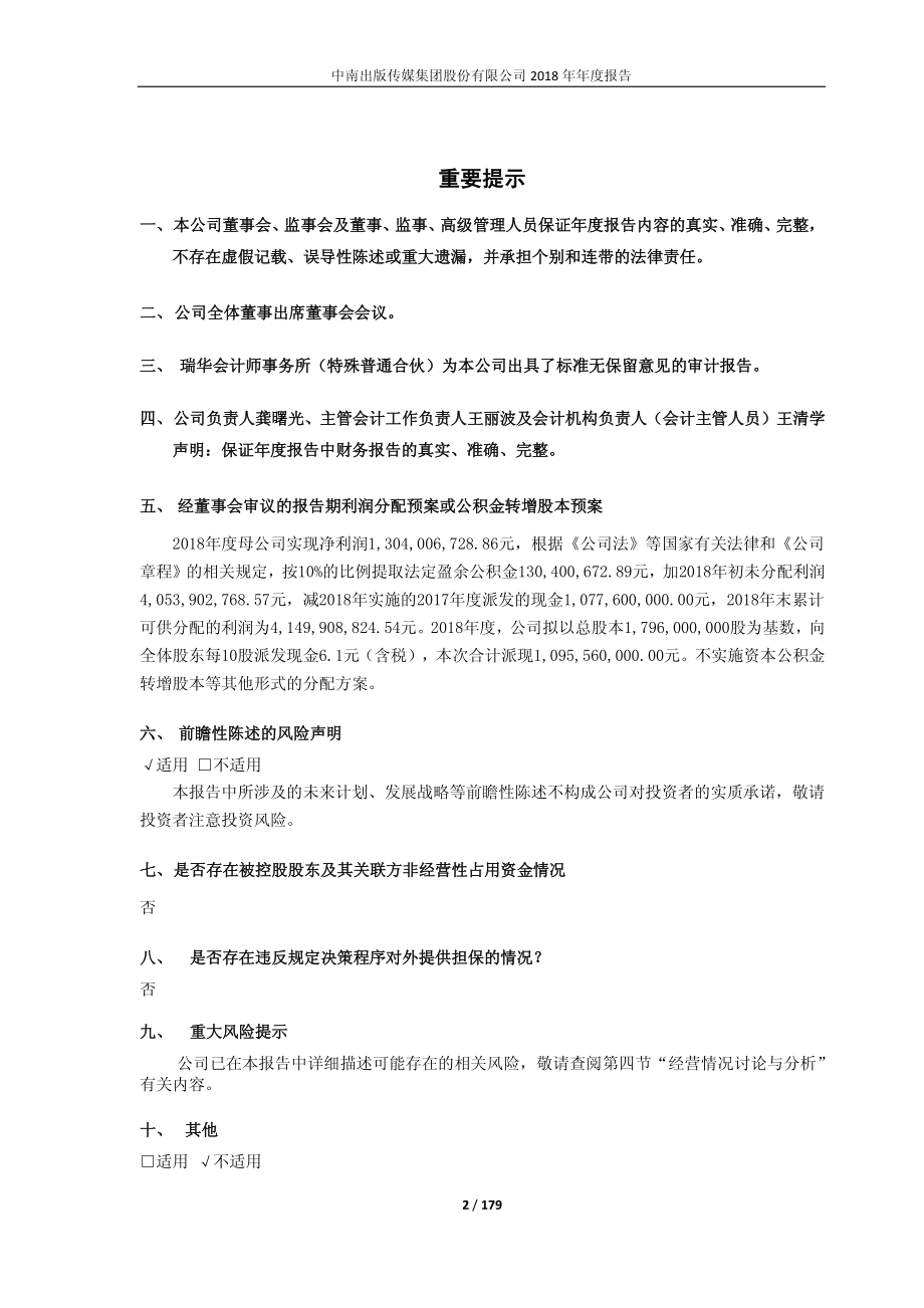 中南传媒：2018年年度报告.PDF_第2页