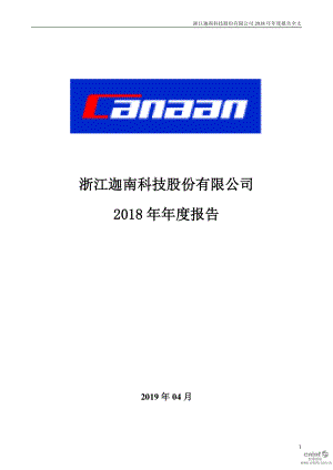 迦南科技：2018年年度报告.PDF