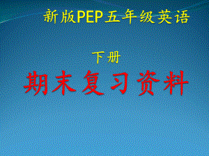 新版PEP小学五年级英语下册期末复习资料.pptx