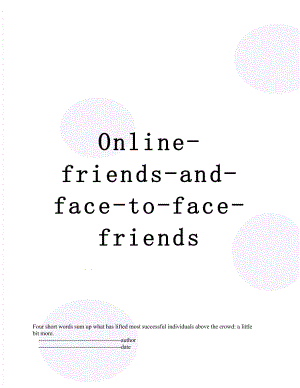 Online-friends-and-face-to-face-friends.doc