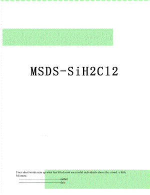 MSDS-SiH2Cl2.doc