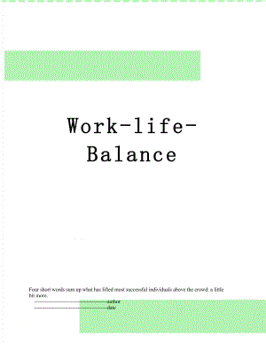 Work-life-Balance.doc
