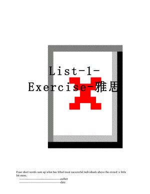 List-1-Exercise-雅思.doc