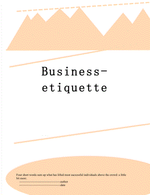 Business-etiquette.doc