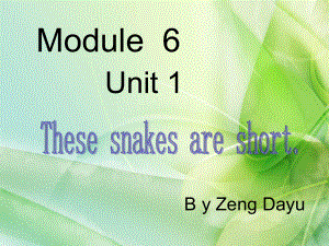 最新审定新外研版(一起)一年级下册Module-6Unit-1-These-snakes-are-short课件1.ppt