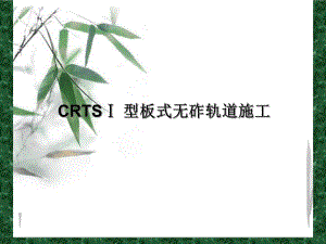 CRTS型板式无砟轨道施工过程ppt课件.ppt