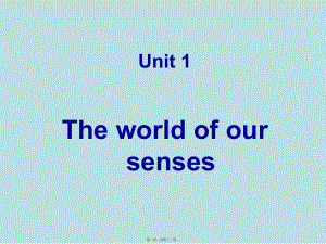 最新The world of our senses(共42张PPT课件).pptx