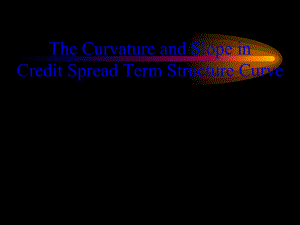最新The Curvature and Slope in Credit Spread Term Structure Curve(共320张PPT课件).pptx