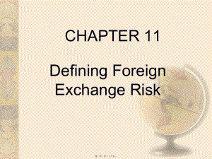 最新multinational financial management（跨国公司财务）ch11 defining foreign exchange risk(共26张ppt课件).pptx