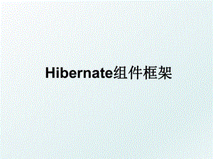 Hibernate组件框架.ppt