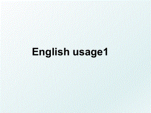 English usage1.ppt