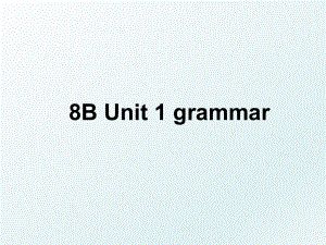 8B Unit 1 grammar.ppt