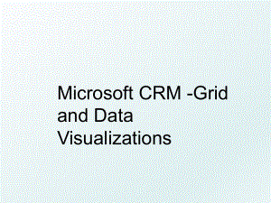 Microsoft CRM -Grid and Data Visualizations.ppt