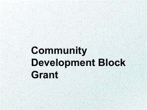 Community Development Block Grant.ppt