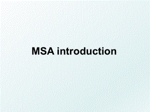MSA introduction.ppt