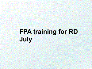 FPA training for RD July.ppt