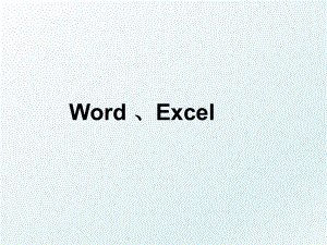 Word 、Excel.ppt