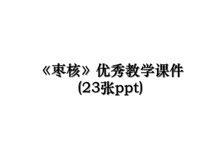 枣核优秀教学课件(23张ppt).ppt