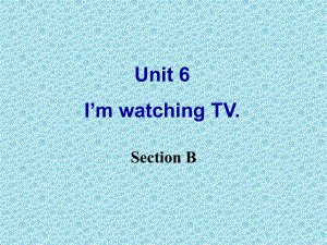 (2012年新版)人教新目标七年级英语下册_Unit6_Im_watching_TV_Section_B_优秀课件 (2).ppt