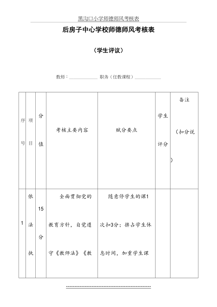 师德师风考核表(学生).doc_第2页
