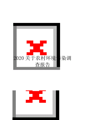 2020关于农村环境污染调查报告.doc