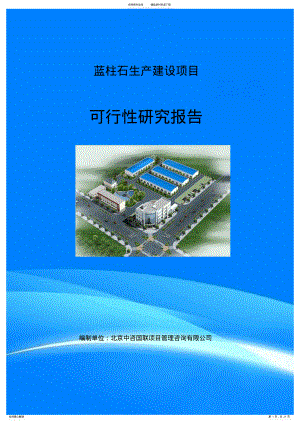 2022年2022年蓝柱石生产建设项目可行性研究报告 .pdf