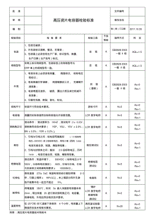 高压瓷片电容检验标准作业指导书.pdf