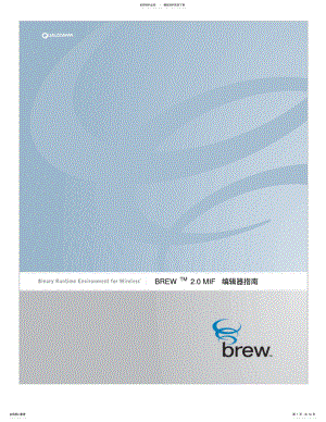 2022年BREWMIF编辑器指南 .pdf