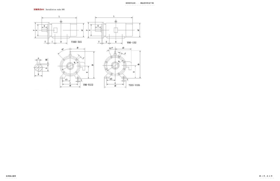 2022年电动机型号参数表及电机轴、键槽尺寸 .pdf_第2页