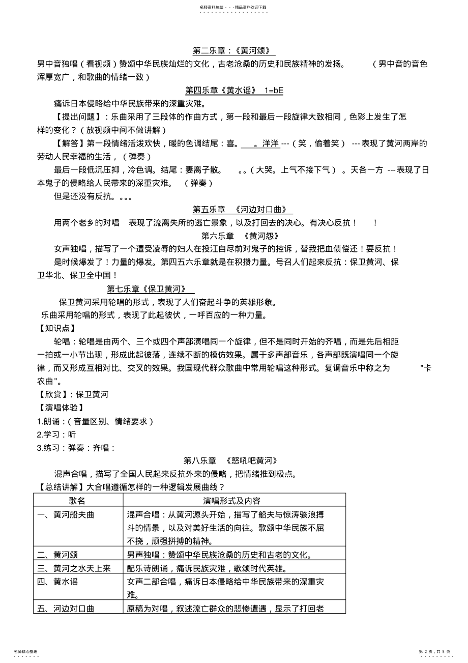 2022年《黄河大合唱》教案说课 .pdf_第2页