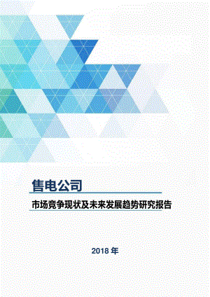 2018-2024年中国售电公司市场竞争现状及未来发展趋势研究报告 (1).pdf