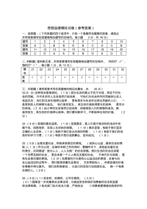 昭通市中考模拟卷政治.pdf
