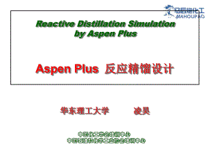 Aspen反应精馏的模拟和设计ppt课件.ppt
