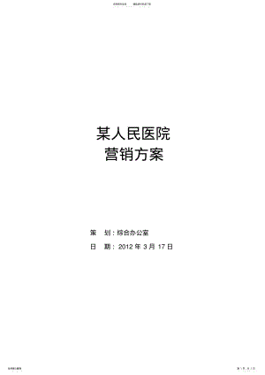 2022年医院开业营销方案.doc .pdf