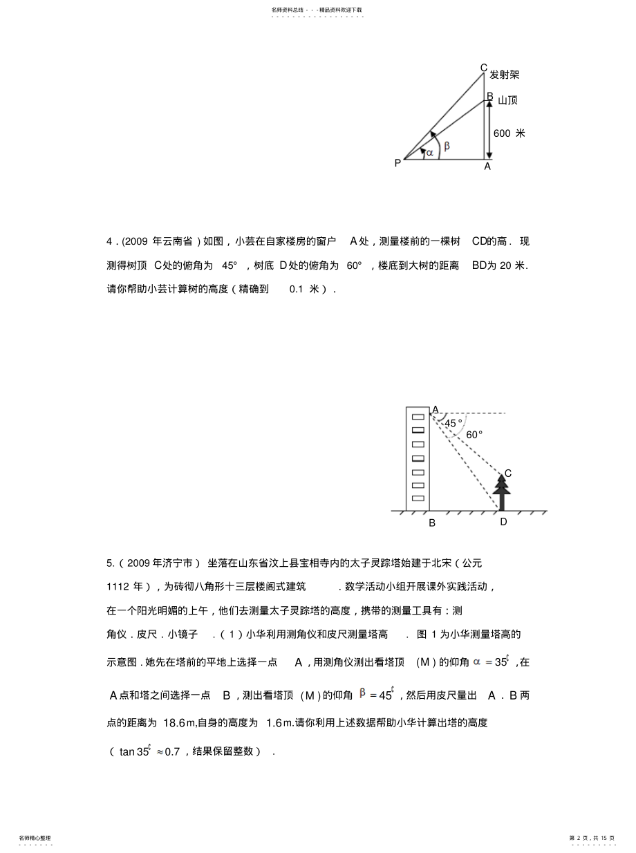 2022年锐角三角形函数经典例题解 .pdf_第2页