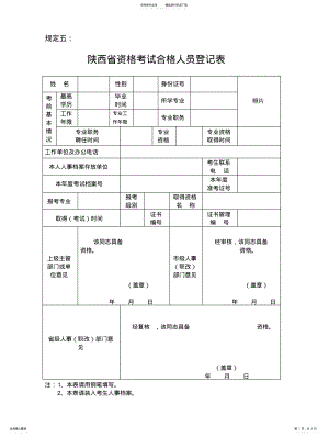 2022年陕西省资格考试合格人员登记表 .pdf