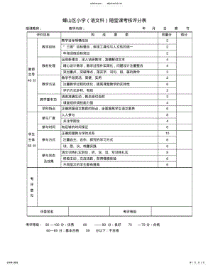 2022年随堂课考核评分表 .pdf
