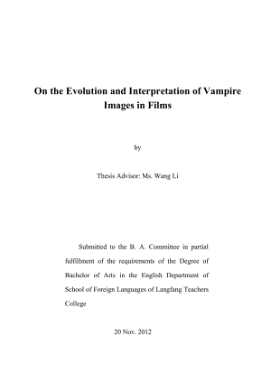 On the Evolution and Interpretation of Vampire Images in Films.doc