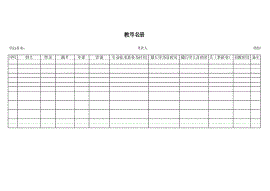 精选行业工作表格数据模板 教师名册.pdf