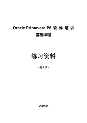 P6学习-练习资料.doc