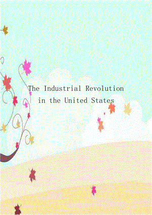 The Industrial Revolution in the United States教学提纲.doc