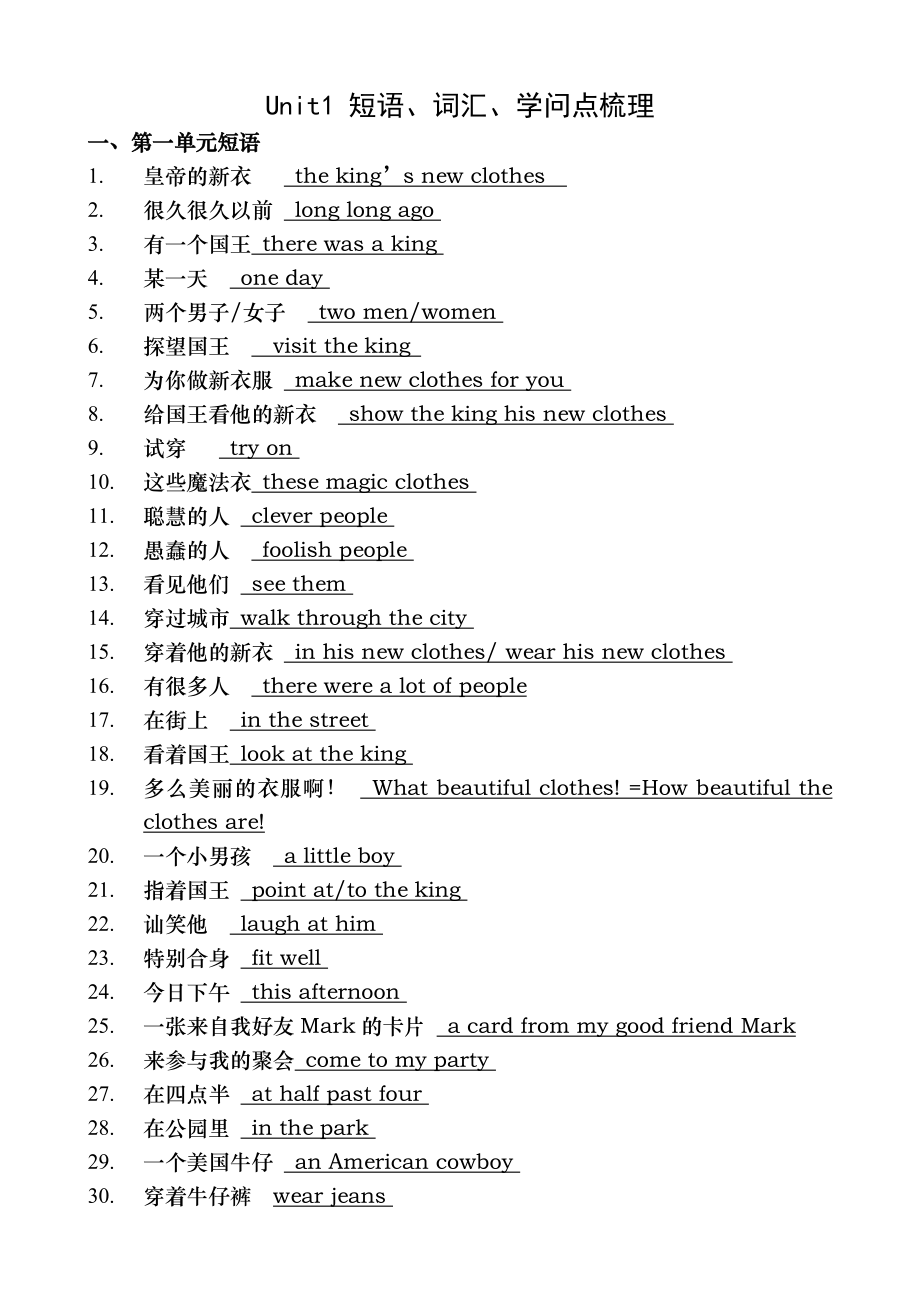 译林英语六年级上册英语第一单元知识点梳理.docx_第1页