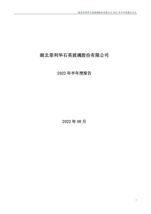 菲利华：2022年半年度报告.PDF