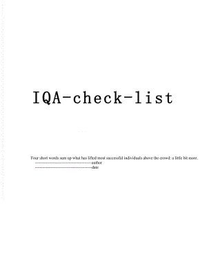 最新IQA-check-list.doc
