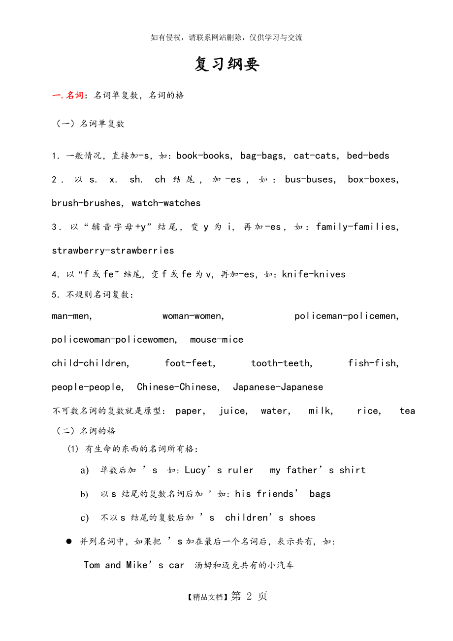 苏教版小学六年级英语毕业复习资料(全).doc_第2页