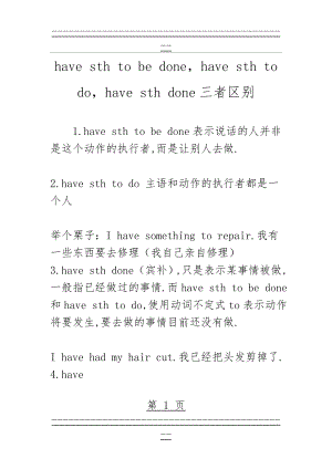 have sth to be done,have sth to do,have sth done三者区别(2页).doc