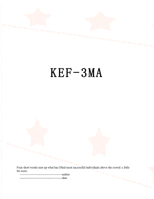 最新KEF-3MA.doc