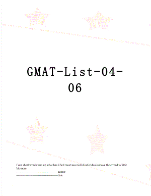 最新GMAT-List-04-06.docx