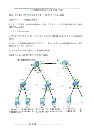 三层交换机与路由器的配置 实例(图解)(5页).doc